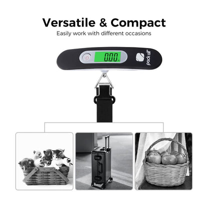 pack all 110 Lbs Luggage Scale, Digital Handheld Baggage Black