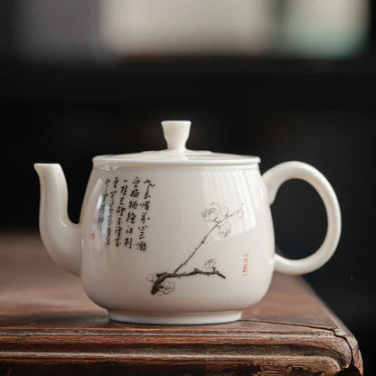 120ml Chinese Ceramic Handpainted Teapot Portable Tea Kettle Kungfu Teaware