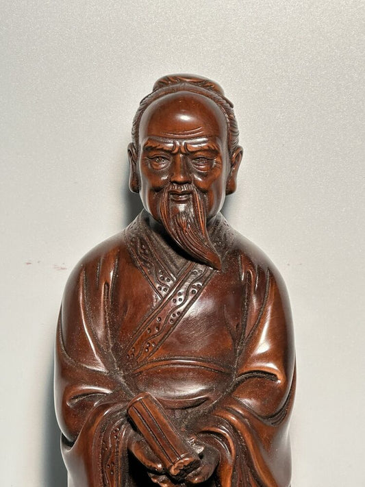 Collection Chinese Boxwood Carved Figure Statue Wood Sculptures Home Decor Art
