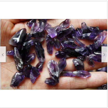 Natural Lot of Tiny Clear Amethyst Quartz Crystal Rock Chips 50g