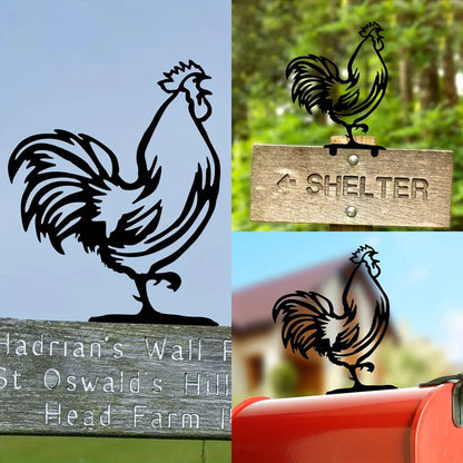 Metal Rooster Mailbox Topper Personalized Home Garden Decoration Mailbox Cover