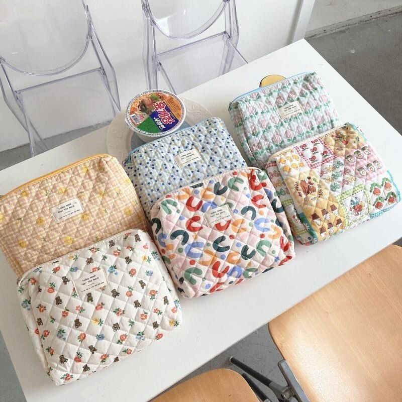 Floral Makeup Bag Multifunctional Cosmetic Pouch Large Travel Toiletry Bags Case