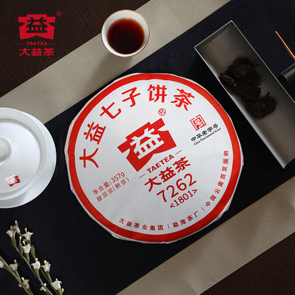 2018 China TAETEA Dayi Ripe Puerh 7262 Classic Pu'er Tea Organic Black Tea 357g