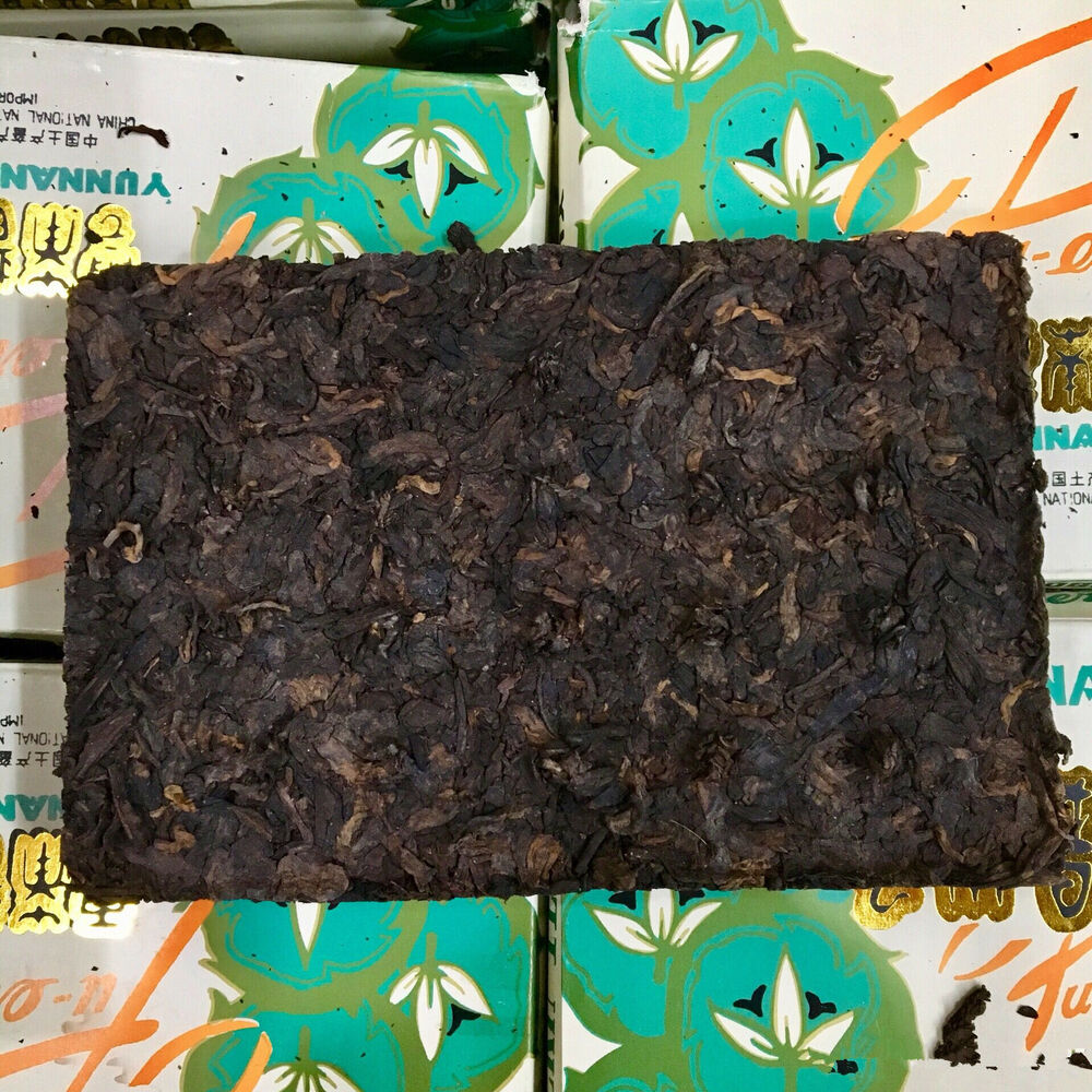 90's Yunnan PU-ERH TEA BRICK Classic 7581 Five Golden Flower CNNP Puer 250g Ripe