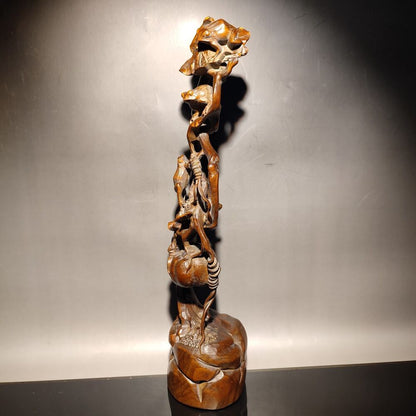chinese wooden statue carving sculpture Boxwood home decor decorative sculpture