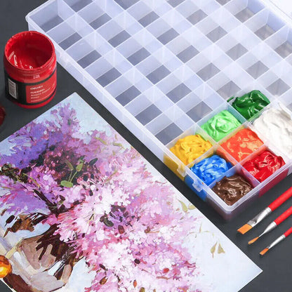 Empty Watercolor Box 24 36 48 Grids Plastic Large Capacity Travel Paint Palettes