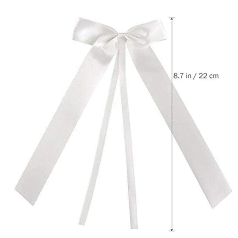 Wedding Pew Decoration 50Pcs Silk Delicate Bowknot Party Cars Ribbon Bow 20x11cm