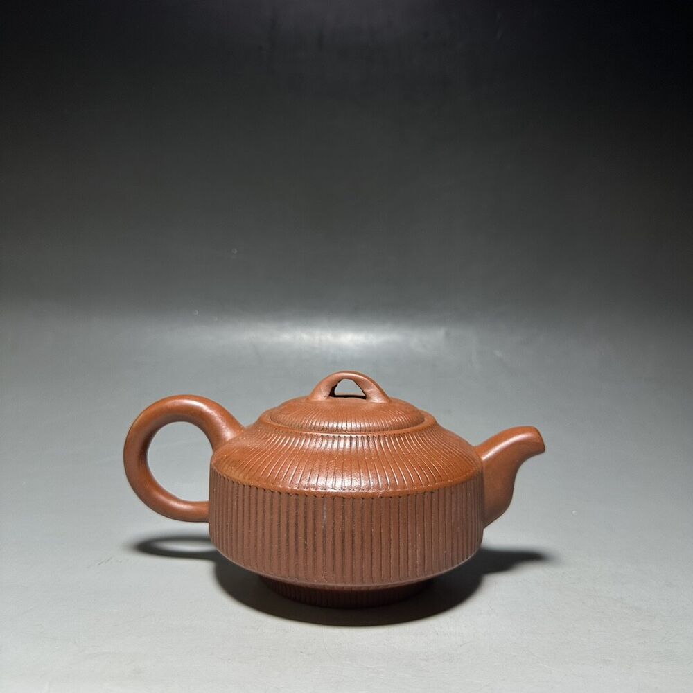 vintage chinese yixing purple clay teapot zisha ceremony carving Collectible art
