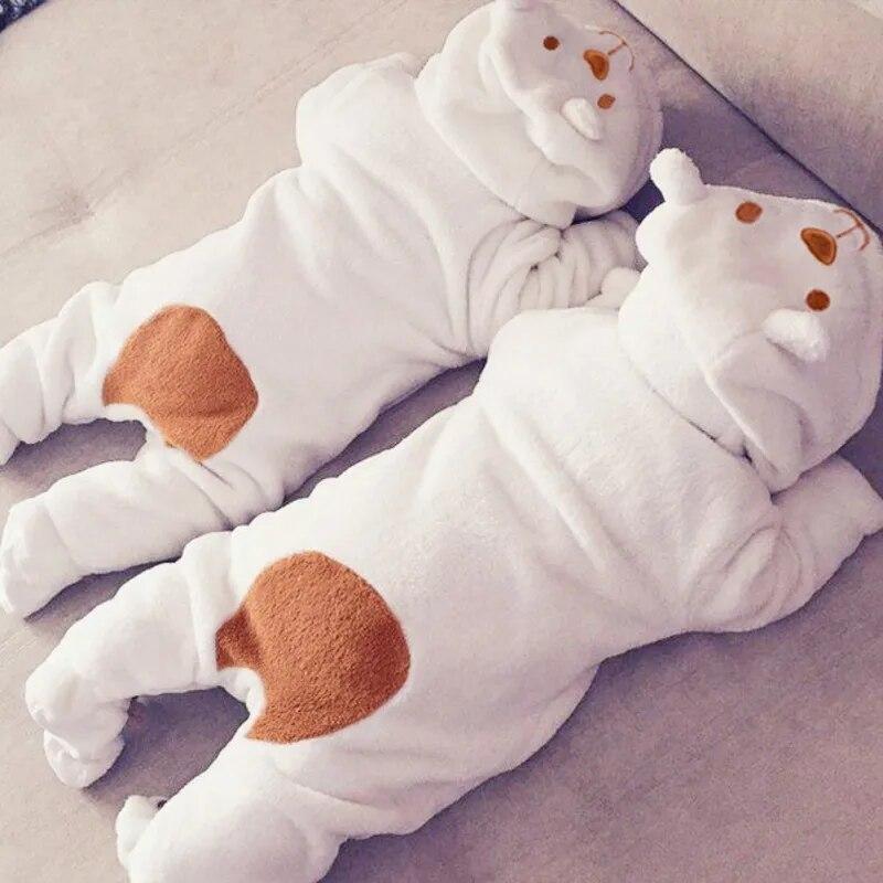 Newborn Baby Romper Jumpsuit Boy Girl Kids Bear Hooded Bodysuit Clothes Outfits
