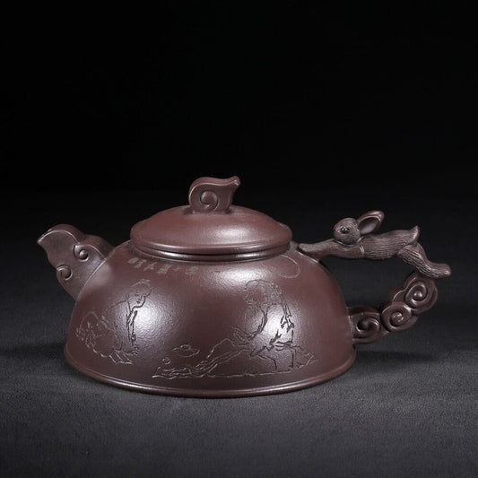 Chinese Yixing Zisha Clay Handmade Exquisite Teapot （奔月 底款：周桂珍）