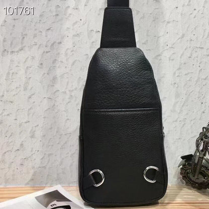 Sling Backpack Men's Genuine Leather Crossbody Chest Bag Sling Shoulder Bag