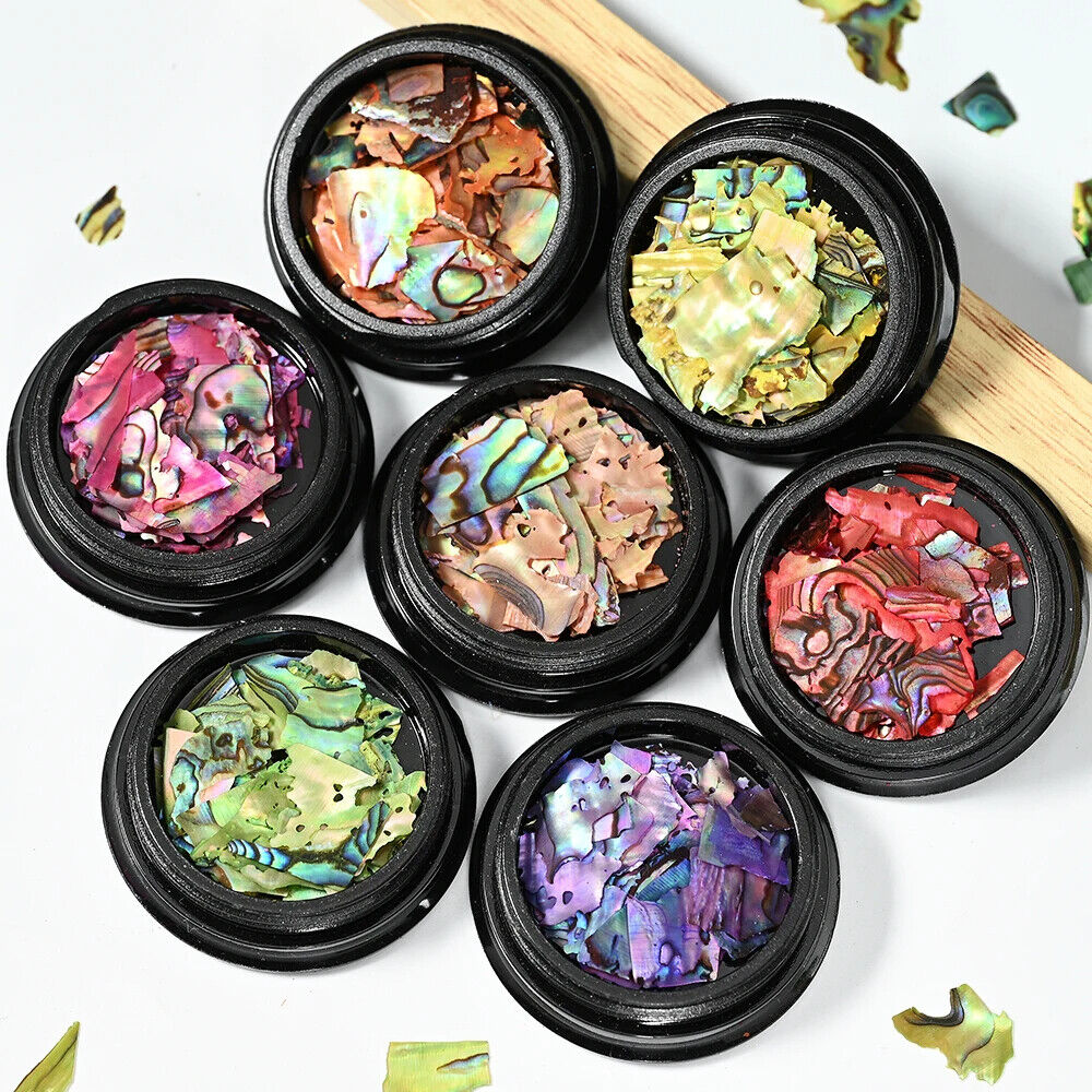 Nail Art Decor 3D Irregular Abalone Natural Sea Shell Stones DIY Accessory 1 Box
