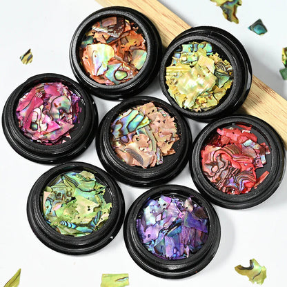 Nail Art Decor 3D Irregular Abalone Natural Sea Shell Stones DIY Accessory 1 Box