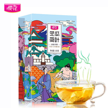 Cherry Blossom Winter Melon Lotus Leaf Tea Herbal Tea Nutritious Bag Tea 150g