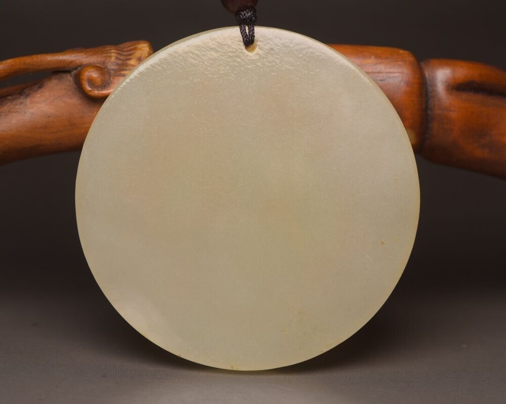 Antique Chinese Hetian Jade Carving Kowloon Guanyin Statue Lucky Pendant Amulets