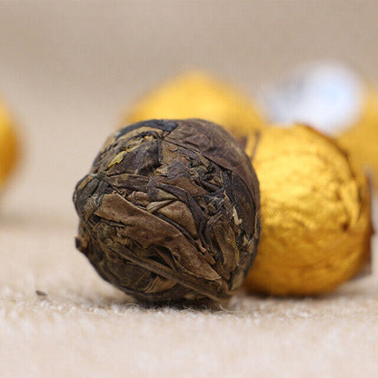 Organic Ball-shaped Aged Shou Mei Longevity Eyebrow Handmade White Tea Ball