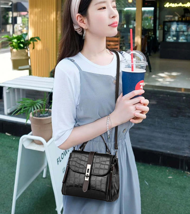 Women Crossbody Casual Bag Shoulder Tote PU Leather Casual Handbag Messenger