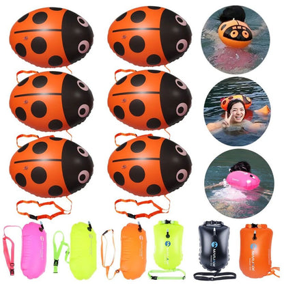 Swim Float Bag Outdoor Safety Swimming Buoy Inflatable Drift Bag With Waist Belt