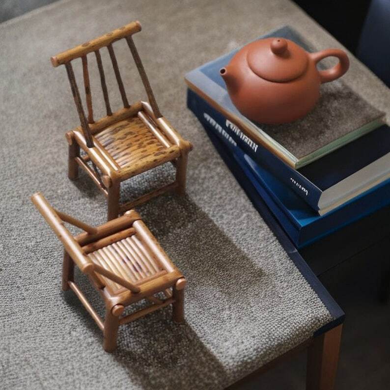 Bamboo Stool Tea Coaster|Bamboo Artwork|Tea Accessories|Home Deocr