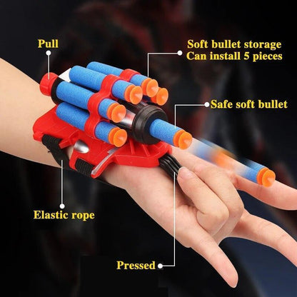 Spider Shooter Toy Gloves Man Web Spider Kids Plastic Cosplay Launcher Glove