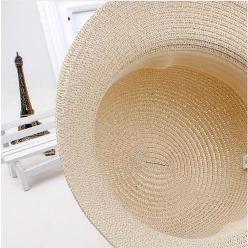 New Fashion Straw Sun Hat Summer Sun Cap with Bow Foldable Female Outside Hat