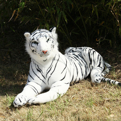 Lovely Simulation White Tiger Stuffed Plush Toy Animal Series Bedtime Doll Toy