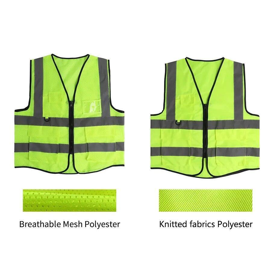 Safety Vest Reflective with Tool Pockets Construction Hi Vis Work Uniform