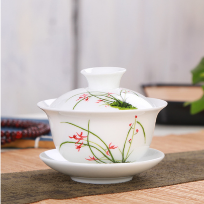 ceramic tureen porcelain gaiwan Chinese cup bowl set zisha tureen multi-pattern