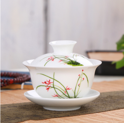 ceramic tureen porcelain gaiwan Chinese cup bowl set zisha tureen multi-pattern