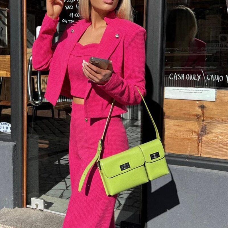 2022 New Bags Women Genuine Leather Underarm Bag Shoulder Bag