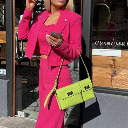 2022 New Bags Women Genuine Leather Underarm Bag Shoulder Bag