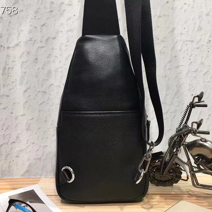 Mens Sling Backpack,100% Genuine Leather Luxury Crossbody Bag Daypack for Travel