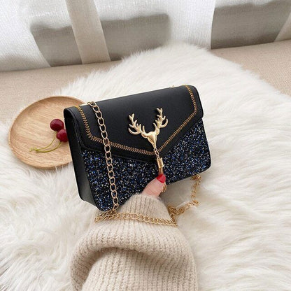 New Luxury Shoulder Women Designer Messenger Bags Leather Crossbody Bag Sequin