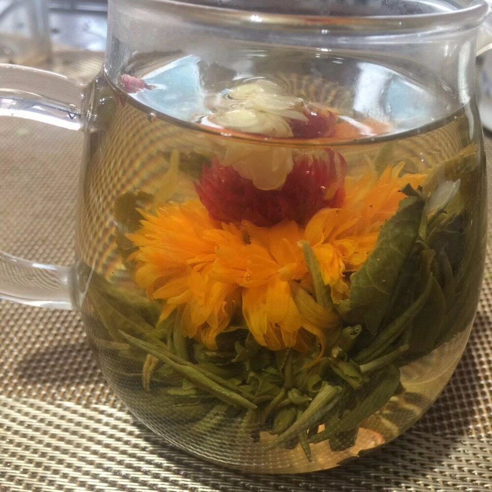 Flower Tea Flowering Tea Bullets Flowering Tea 130g 16 Types Handmade Flower-