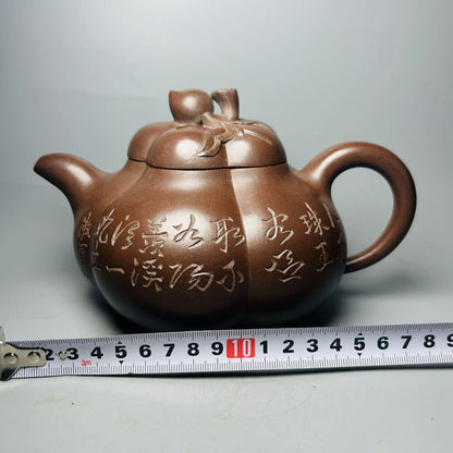 Vintage Chinese Yixing Purple Clay Teapot Zisha Ceramic Peach Teaware Collection