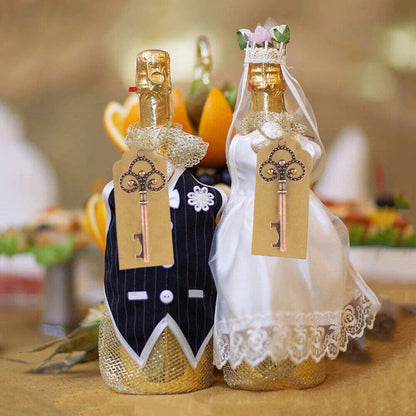 Key Bottle Opener Keychain 50Pcs Metal Kraft Wine Beer Wedding Favors Gift 6.8cm