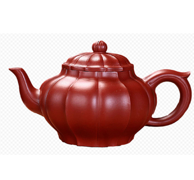 Yixing raw mine purple clay pot pure manual brocade bag laughing cherry pot Daho