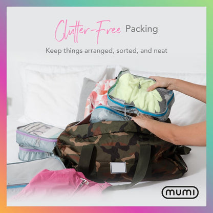 MUMI Packing Cubes, 5 Cubes for Suitcases, Travel Bags One_Size, pink