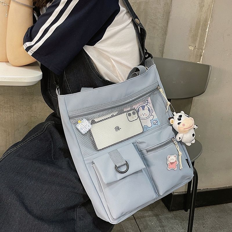 Large Capacity Shoulder Bag Fashionable Students Shoulder Bag Nylon Waterproof