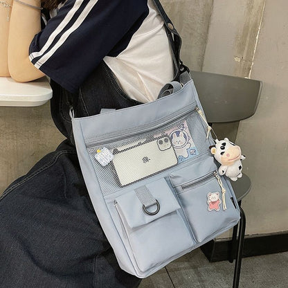 Large Capacity Shoulder Bag Fashionable Students Shoulder Bag Nylon Waterproof