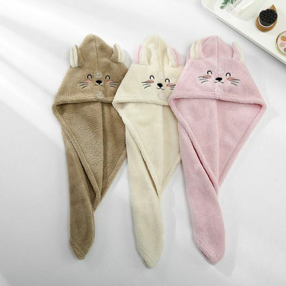 Dry Hair Hats Towels Bathroom Microfiber Solid Quickly Homes Textile Embroidery