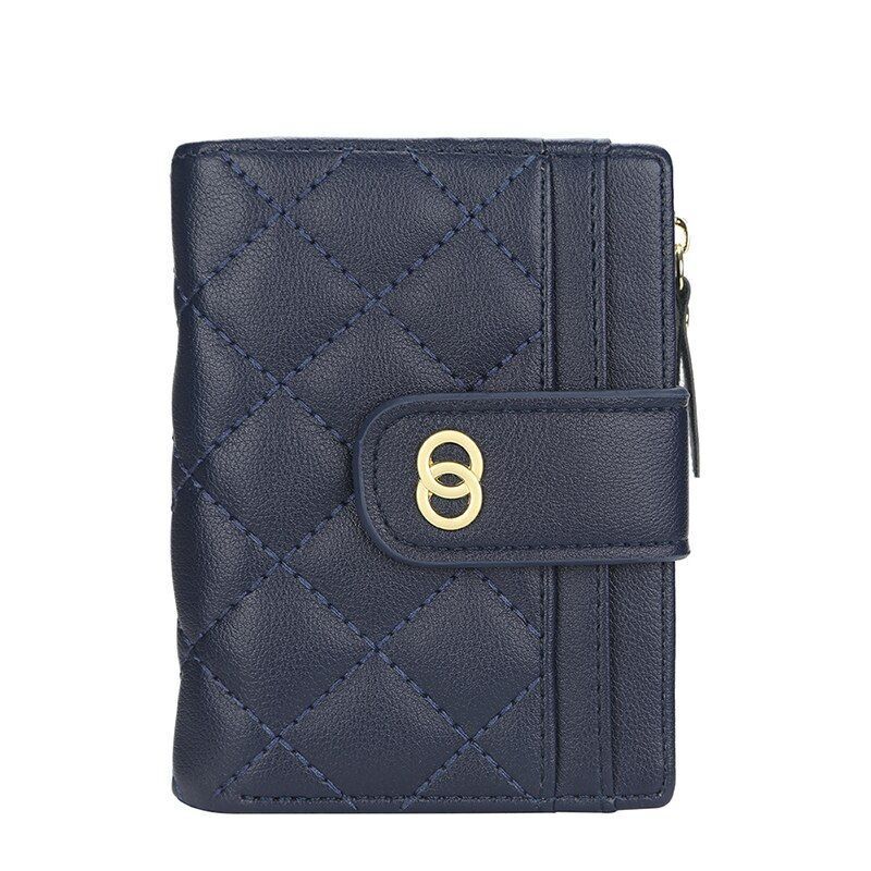 Synthetic Leather Wallet Purse Card Holder Coin Money Bag Zipper 12.5*9.5*2.5 CM