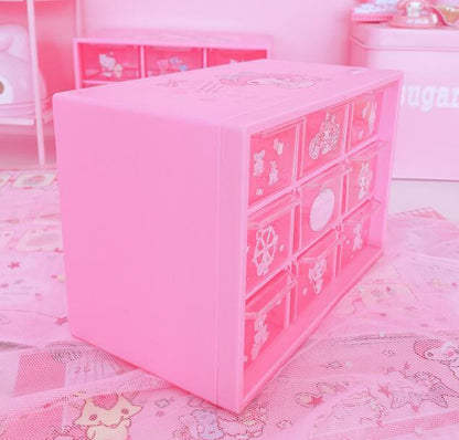 Super Cute My Melody Desk Jewelry Box Case Storage Organizer Case Stationery Box