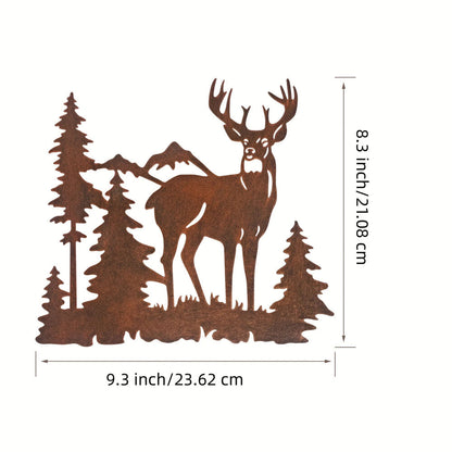 Deer Bear Moose In The Forest Pine Tree, Set Of 3 Concise Decoration Hanging