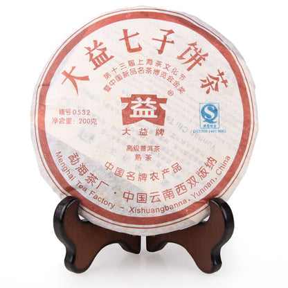 Menghai Dayi Brand Classic 0532 701 Pu-erh Tea 2007 Ripe Puer Pu'er Tea 200g