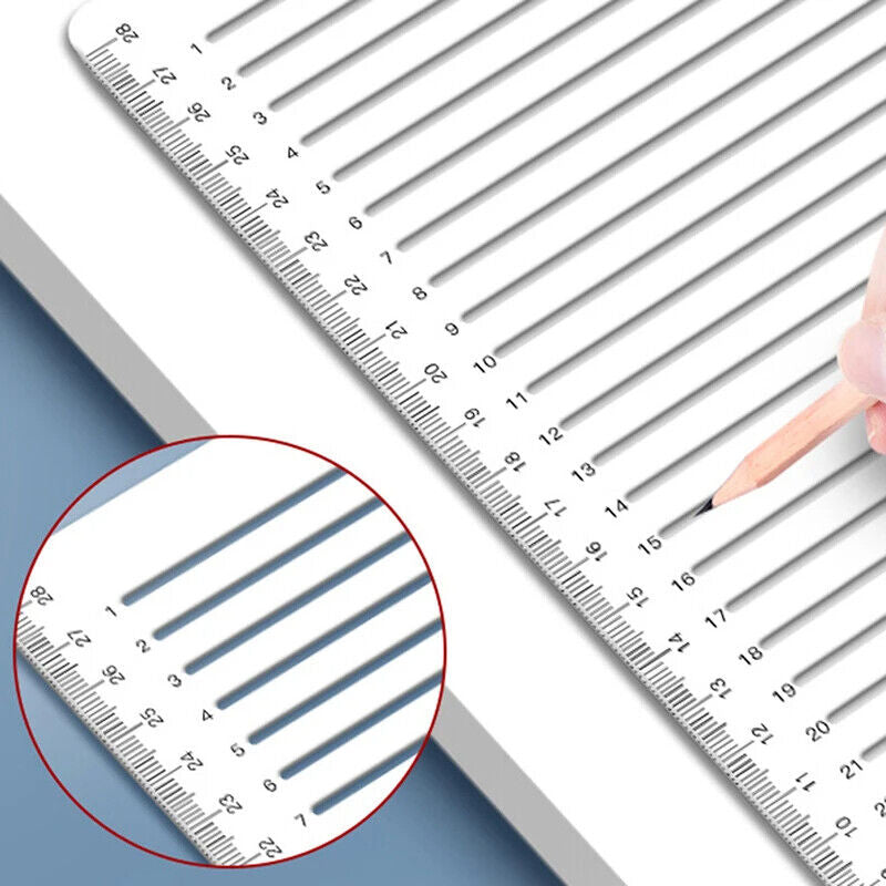 Calligraphy Stencil Template Plastic Clear Ruler Writing Straight Line Guide Aid