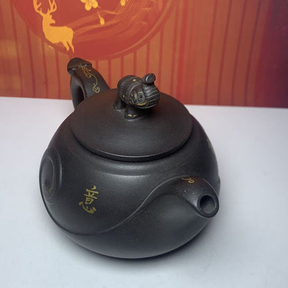 Chinese Yixing Purple Clay Teapot Tea Set Pot Zisha Ceramic Cute Decor Figurine