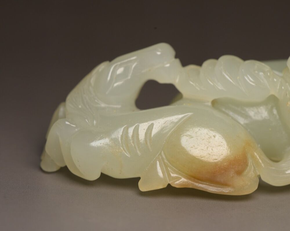 Chinese Antique Hetian Jade Carving Pair Horse Statue Exquisite Figurine Artwork