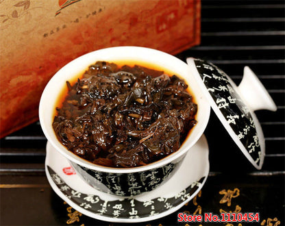 357gRipe Puer Black Tea Oldest Pu-erh Tea Cake Healthy Drink-