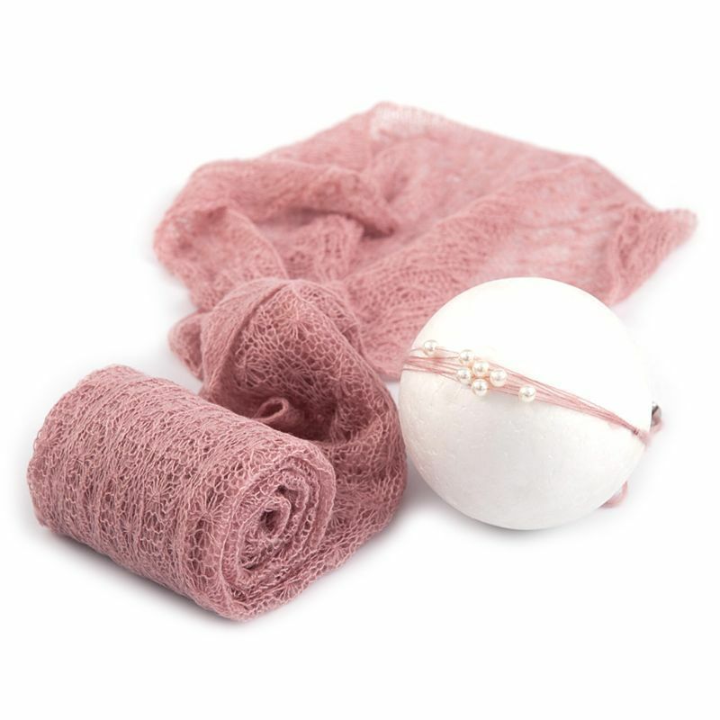 Baby Photography Wrap Blanket 2 Pcs Props Stretch Knit Photo Newborn Headdress